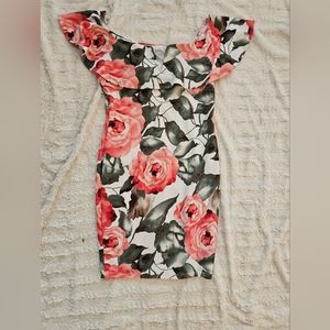 Floral Off Shoulder Midi